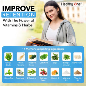 Healthy One Complément Alimentaire 14-en-1 ouvert avec comprimés visibles