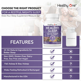 Healthy One Complément Alimentaire Sommeil 10-in-1 60 capsules avec ingrédients