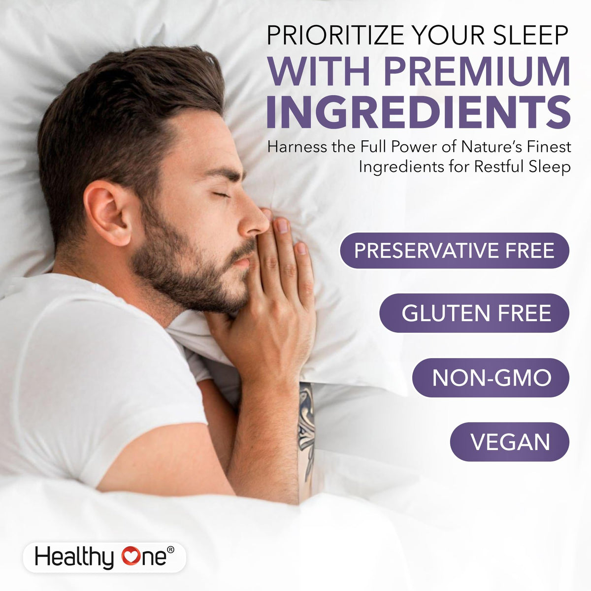 Healthy One Complément Alimentaire Sommeil 10-in-1 60 capsules sur une table