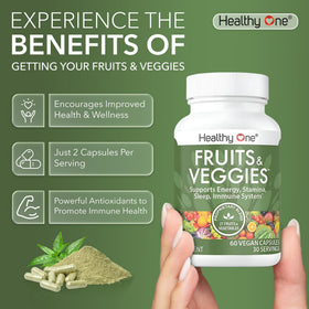 Healthy One Fruits & Veggies 27-en-1 150 capsules avec fruits et légumes