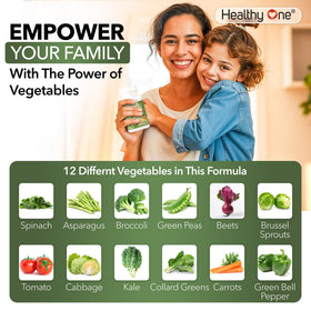 Healthy One Fruits & Veggies 27-en-1 150 capsules sur une table
