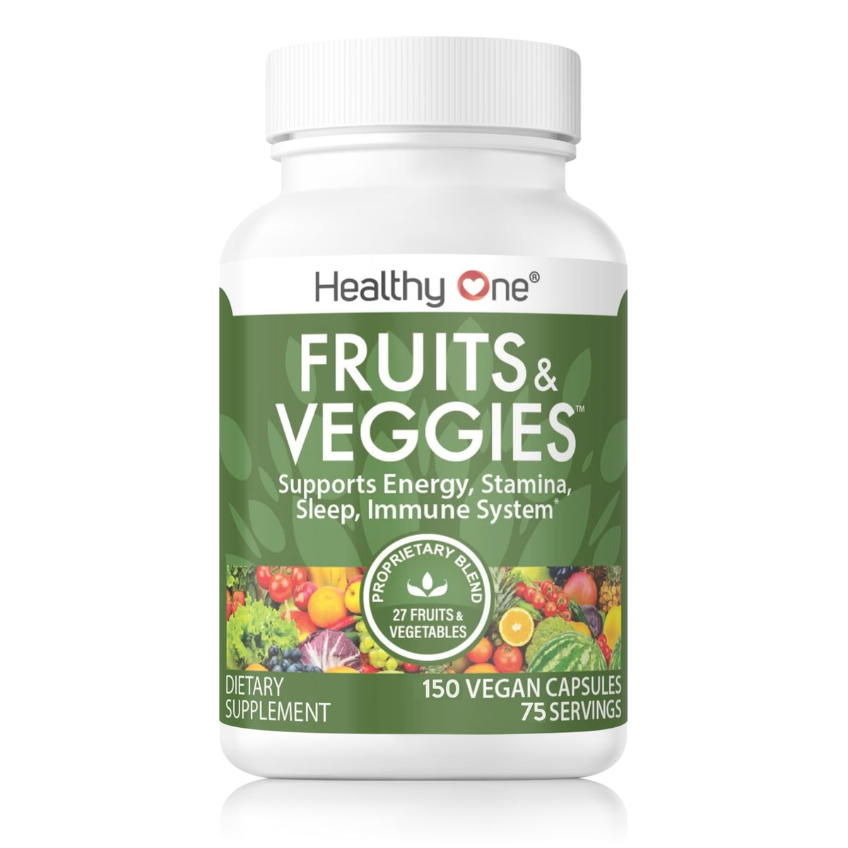 Healthy One Fruits & Veggies 27-en-1 150 capsules vue de face