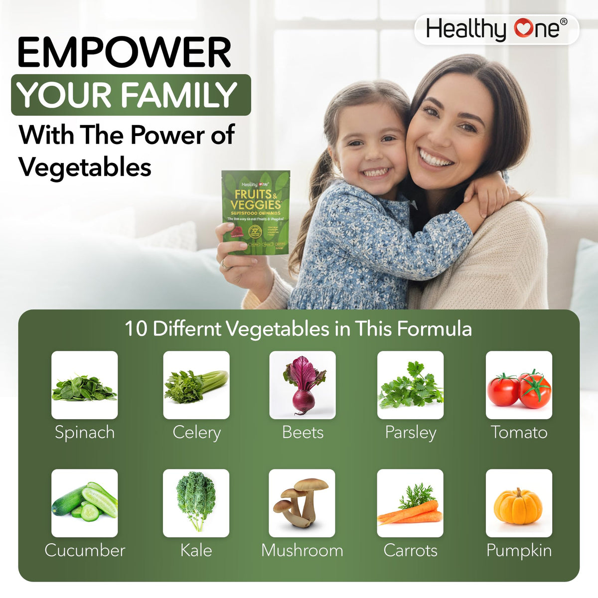 Healthy One Fruits & Veggies Gummy 27-en-1 nutritional information