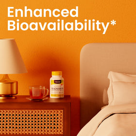 Healthy Origins Bisglycinate de Magnésium 360 comprimés, étiquette détaillée