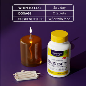 Healthy Origins Bisglycinate de Magnésium 360 comprimés, format comprimé