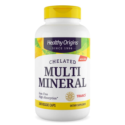 Healthy Origins Chelated Multi Mineral 240 capsules front view