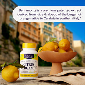 Healthy Origins Citrus Bergamot 500 mg gélules végétales avec un verre d'eau