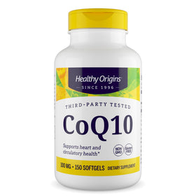 Healthy Origins CoQ10 100 mg 150 gélules softgels vue de face
