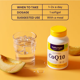 Healthy Origins CoQ10 100 mg gélules softgels avec ingrédients