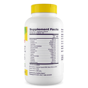 Healthy Origins Enzymes daily 180 capsules végétales avec étiquette