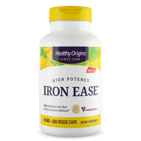 Healthy Origins Fer Ferrochel 45 mg 180 gélules végétales, vue de face