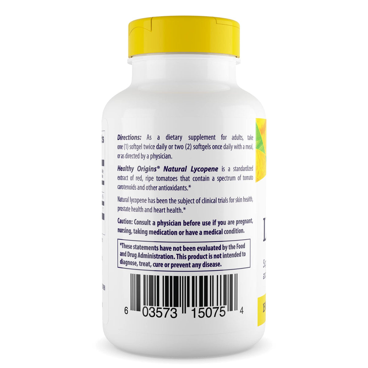 Healthy Origins Lycopène 15 mg gélules molles côté
