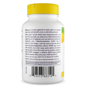 Healthy Origins Methyl Folate Quatrefolic 800 mcg - étiquette de produit