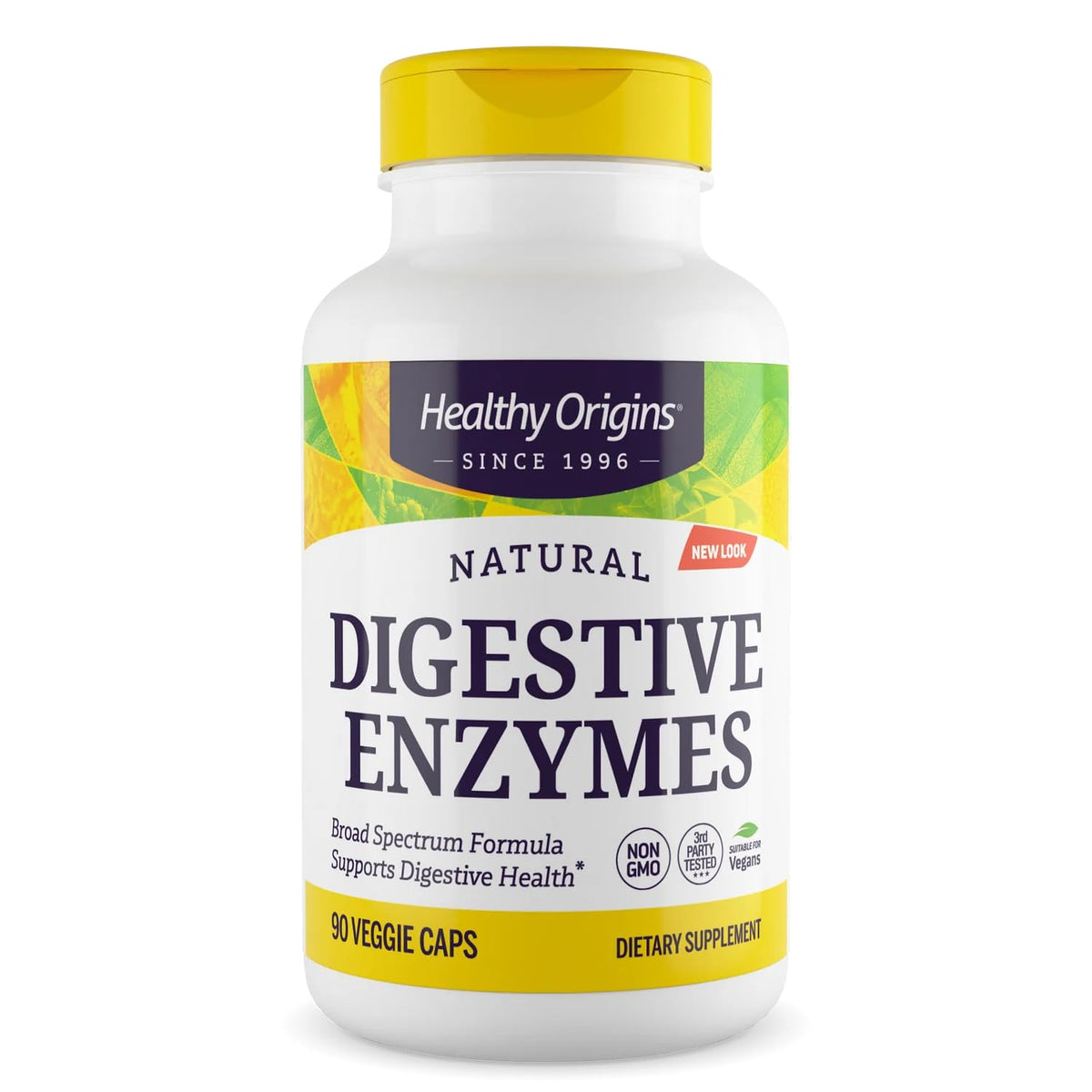 Healthy Origins Multi-Enzymes 90 gélules végétales vue de face