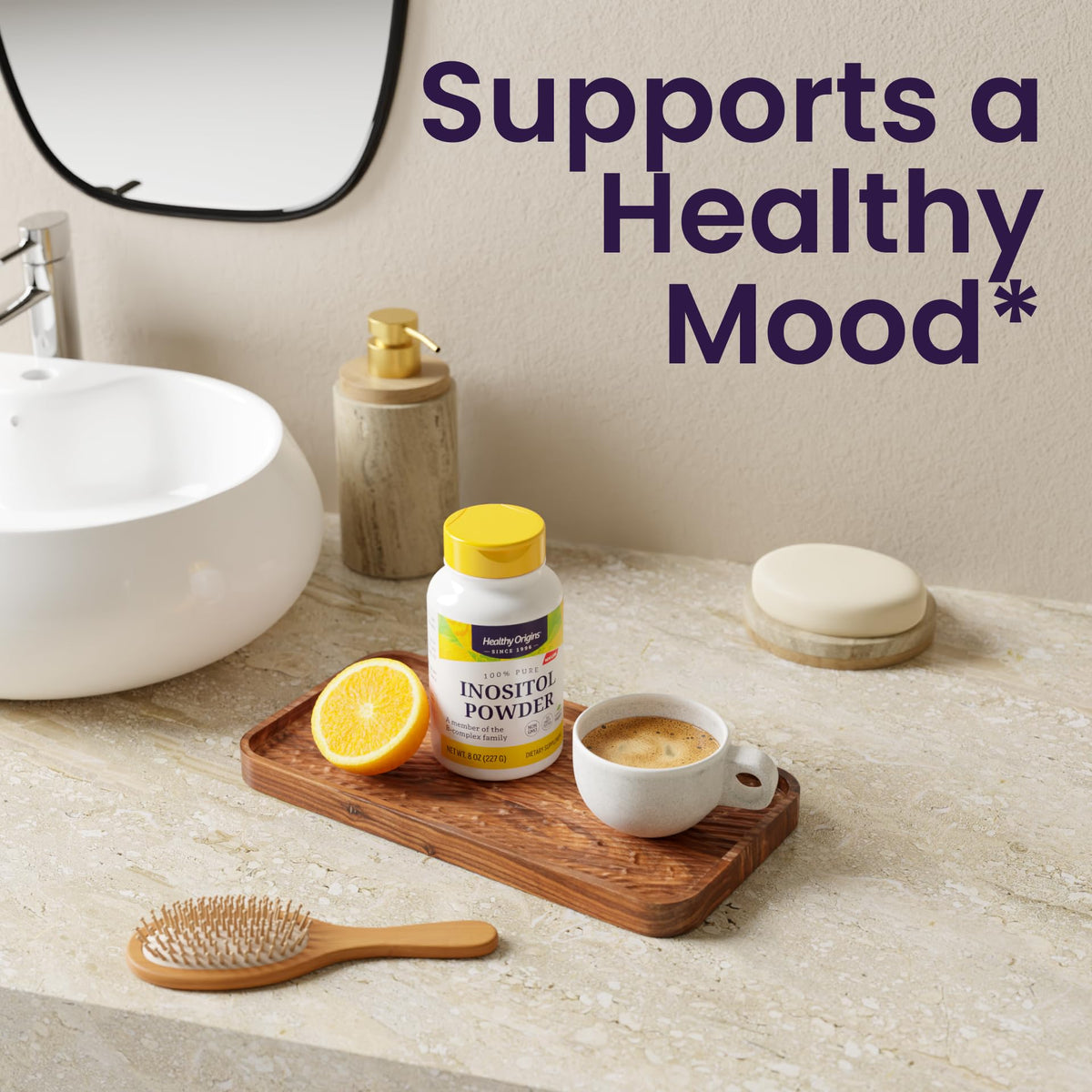 Healthy Origins Poudre d'Inositol B8 454g avec cuillère