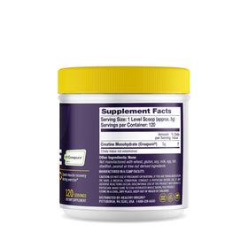 Healthy Origins Poudre de Créatine Monohydrate Creapure 600g vue arrière