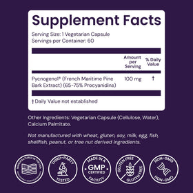 Healthy Origins Pycnogenol 100 mg, gélules dans une main