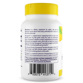 Healthy Origins Pycnogenol 100 mg, gélules végétales sur fond blanc