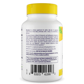 Healthy Origins Pycnogenol® Circulation Complex étiquette avec ingrédients