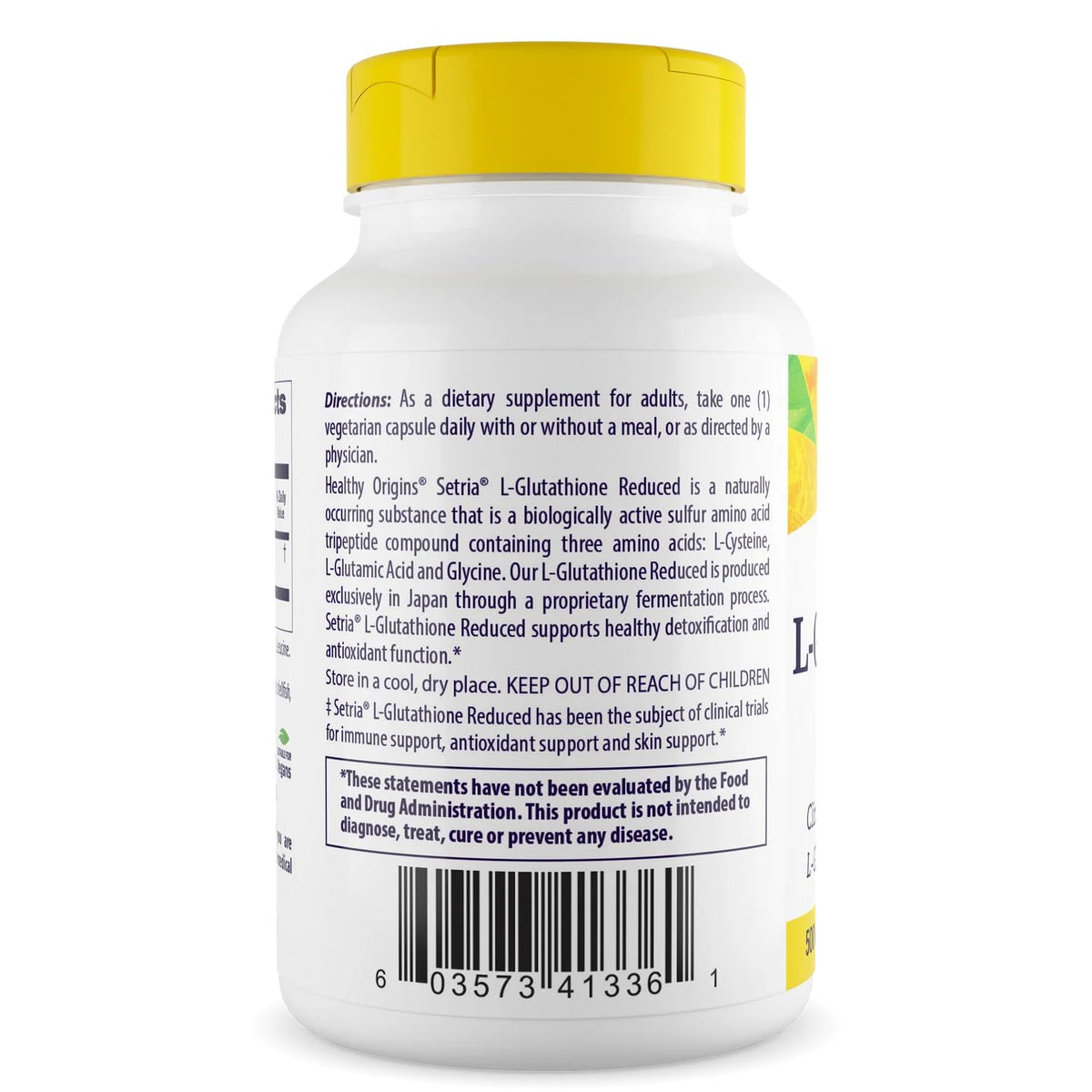 Healthy Origins Setria L-Glutathione 500 mg gélules végétales