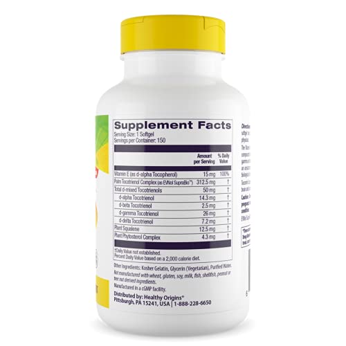 Healthy Origins Tocomin SupraBio 150 gélules sur fond blanc