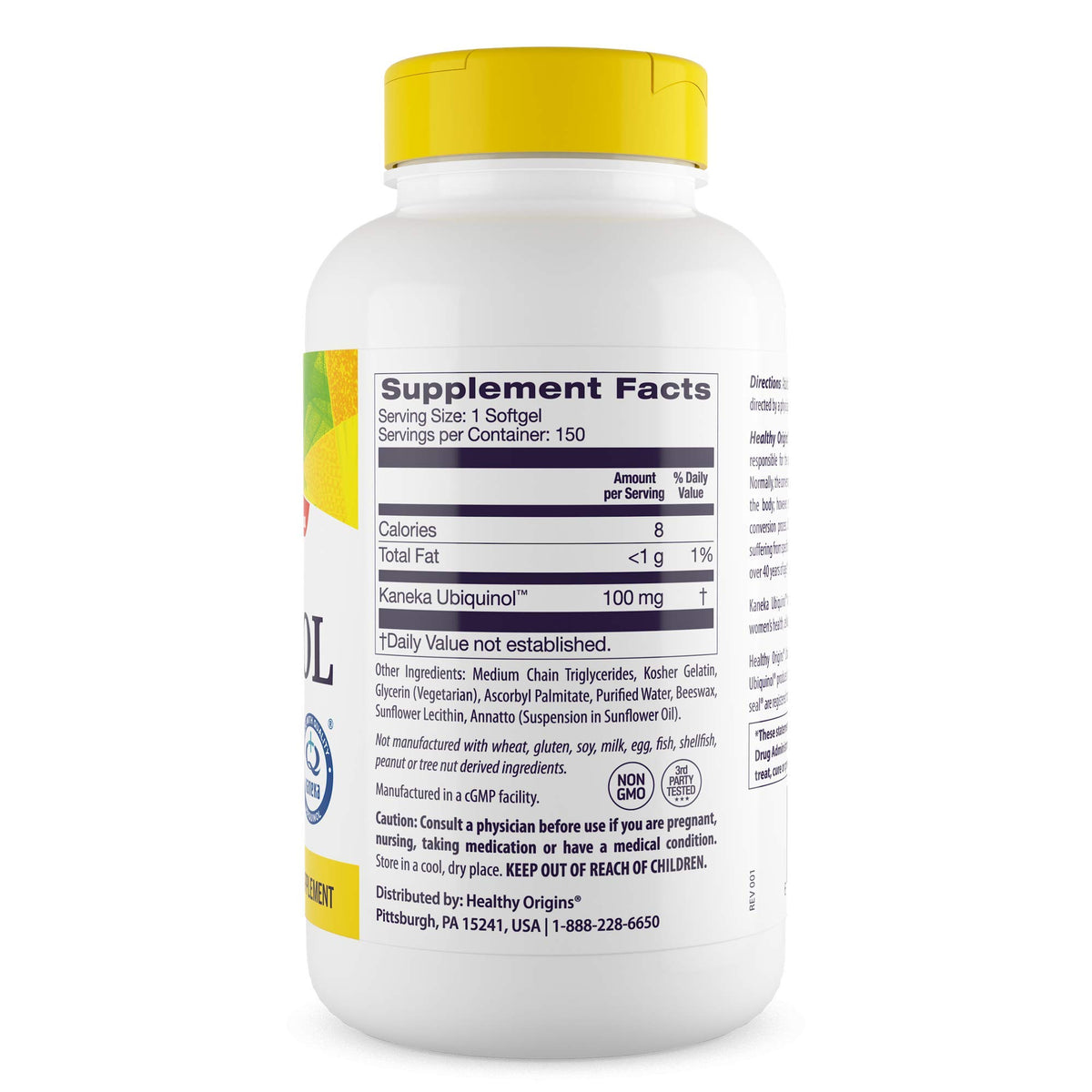 Healthy Origins Ubiquinol CoQ10 100 mg gélule ouverte
