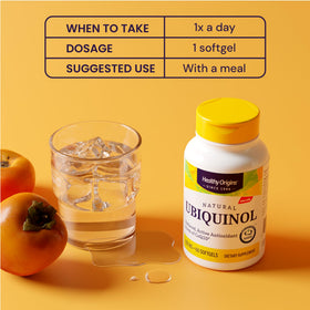 Healthy Origins Ubiquinol CoQ10 200 mg softgel with measuring spoon