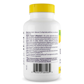 Healthy Origins Ubiquinol CoQ10 300 mg arrière de l'emballage
