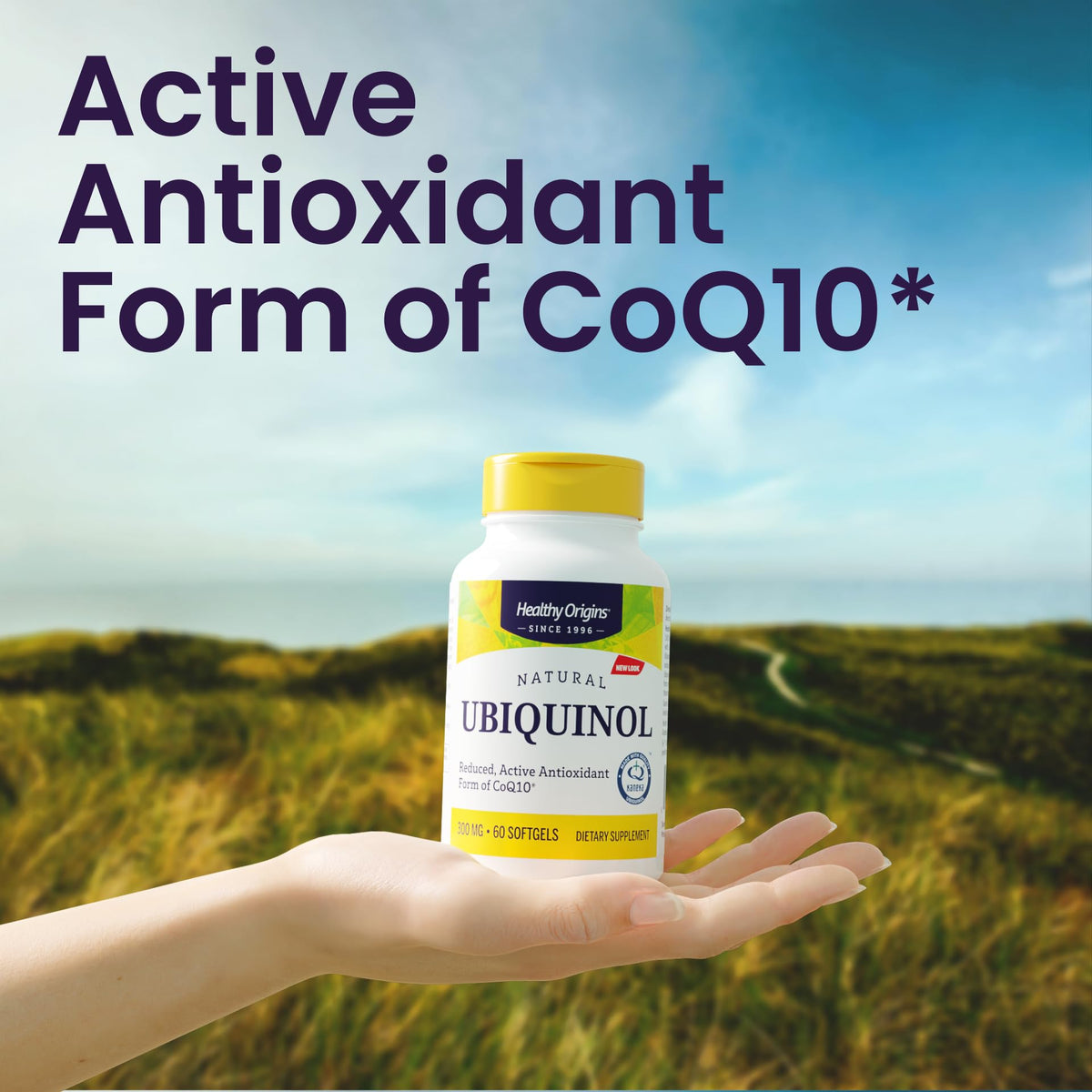 Healthy Origins Ubiquinol CoQ10 300 mg gélules dans un environnement de vie
