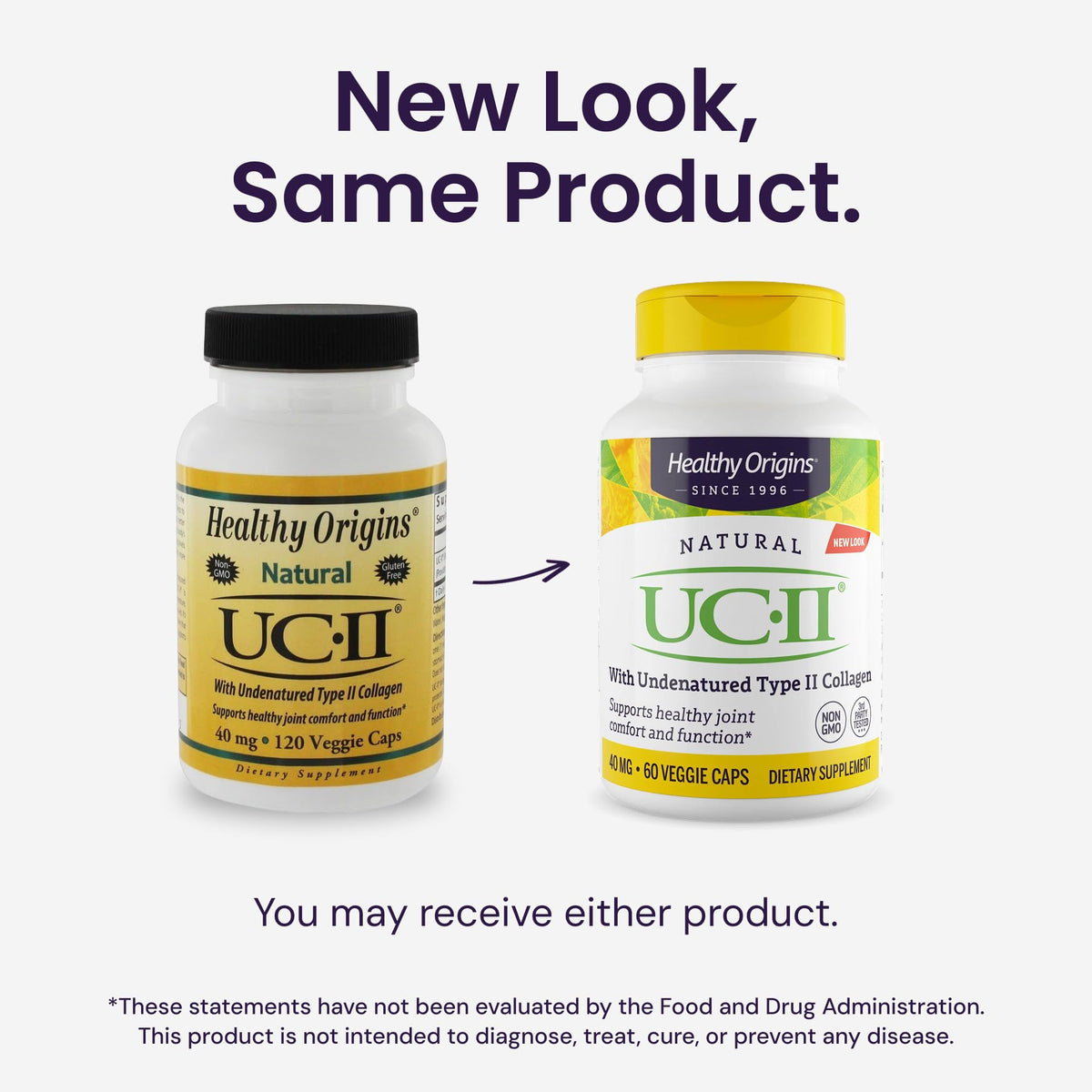 Healthy Origins UC-II Collagène 40 mg 120 Gélules Végétales - capuchon