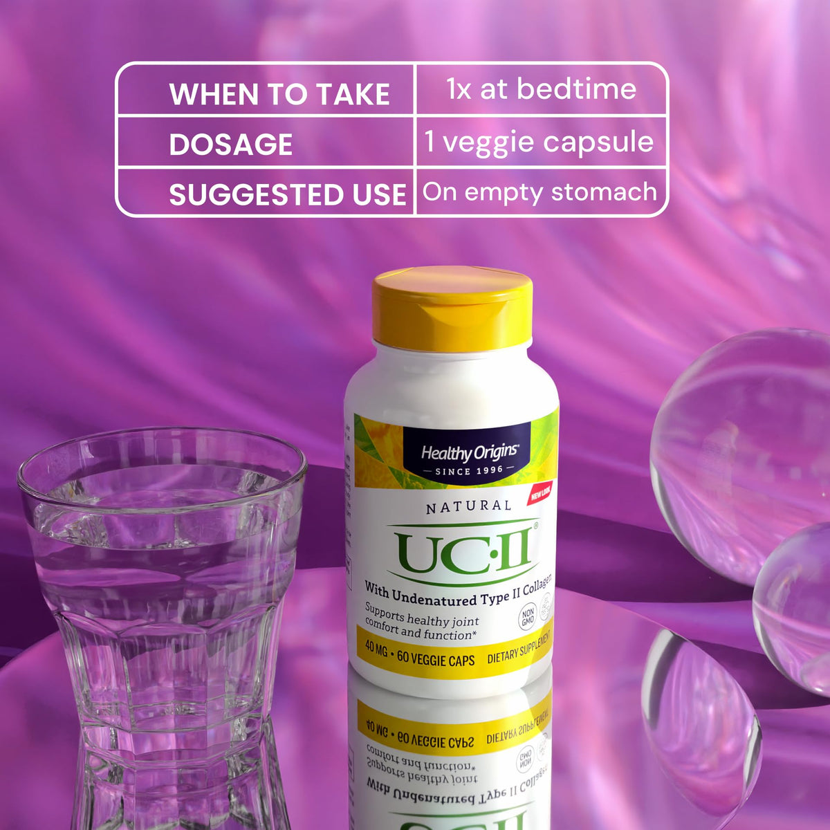 Healthy Origins UC-II Collagène 40 mg 120 Gélules Végétales - mise en scène