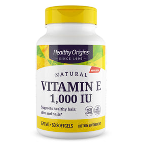 Healthy Origins Vitamine E 1 000 UI gélules molles vue de face