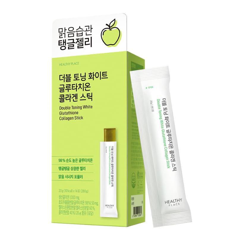 HEALTHY PLACE Collagen Jelly Stick goût pomme verte, paquet de 14 sticks