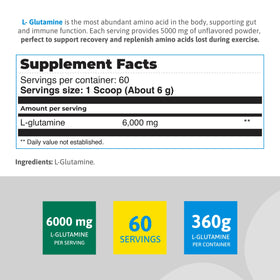 HEALTHY SPORTS L-Glutamine Poudre 6000mg emballage