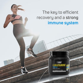 HEALTHY SPORTS L-Glutamine Poudre 6000mg en utilisation dans un shake