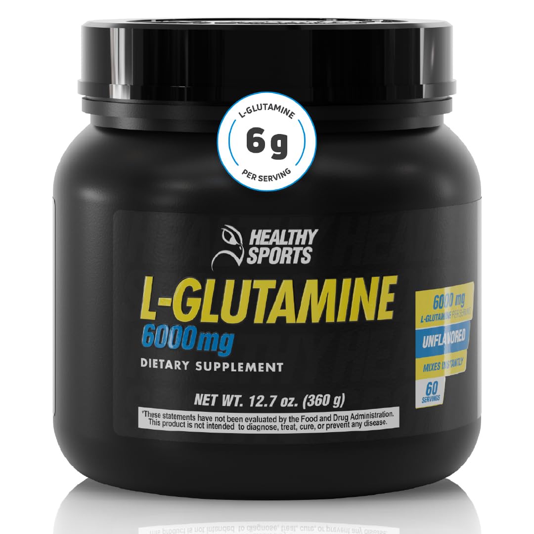 HEALTHY SPORTS L-Glutamine Poudre 6000mg vue de face