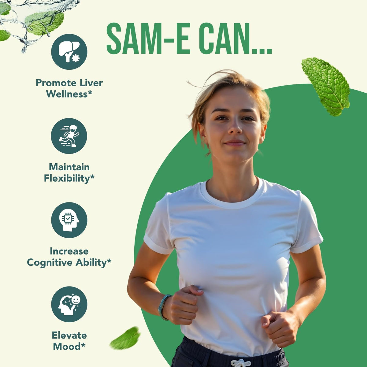 Healthy Way Complément SAM-e 500mg avec des ingrédients naturels