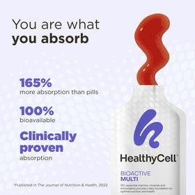 HealthyCell Bioactive Multi emballage avec informations nutritionnelles