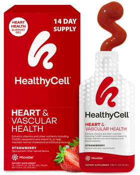 HealthyCell Cœur & Vaisseaux gel pack vue avant avec goût fraise