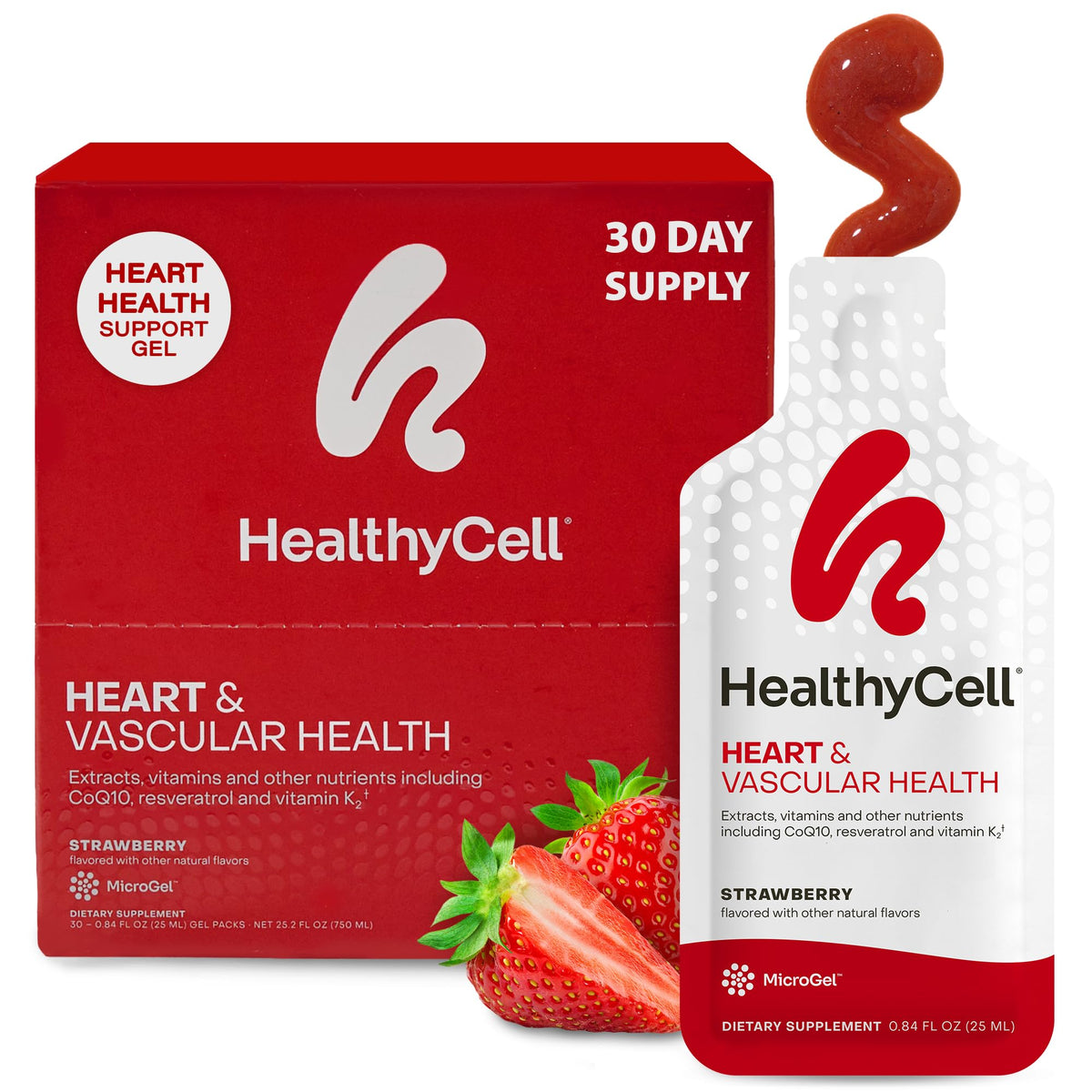 HealthyCell Complément Alimentaire Cœur et Vaisseaux pack de gel 30 unités