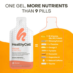 HealthyCell Focus & Recall gel pack ouvert