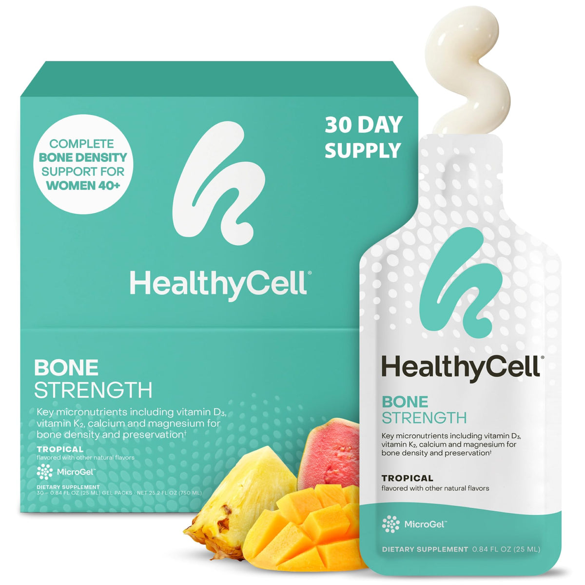 HealthyCell Force Osseuse pack de gel tropical vue de face