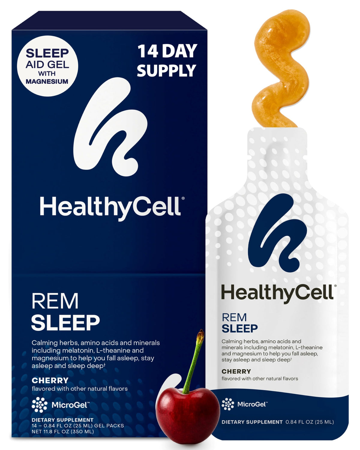 HealthyCell Gel REM Sleep 14 packs vue de face
