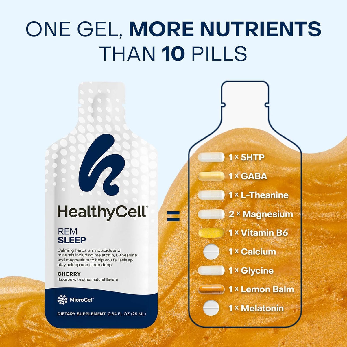 HealthyCell Gel REM Sleep présentation des packs