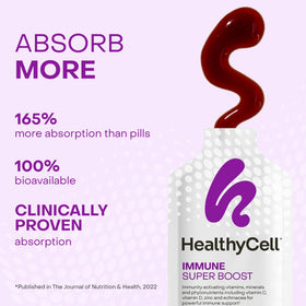 HealthyCell Gelée de Sureau sachets dans un réfrigérateur