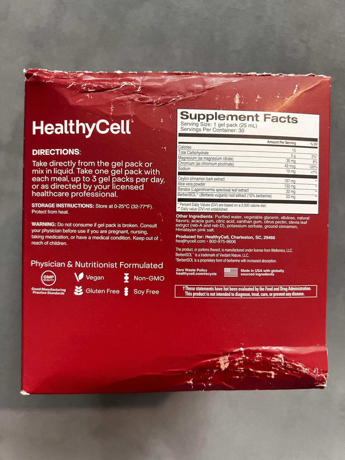 HealthyCell Glucose Support MicroGel goût pomme-cannelle