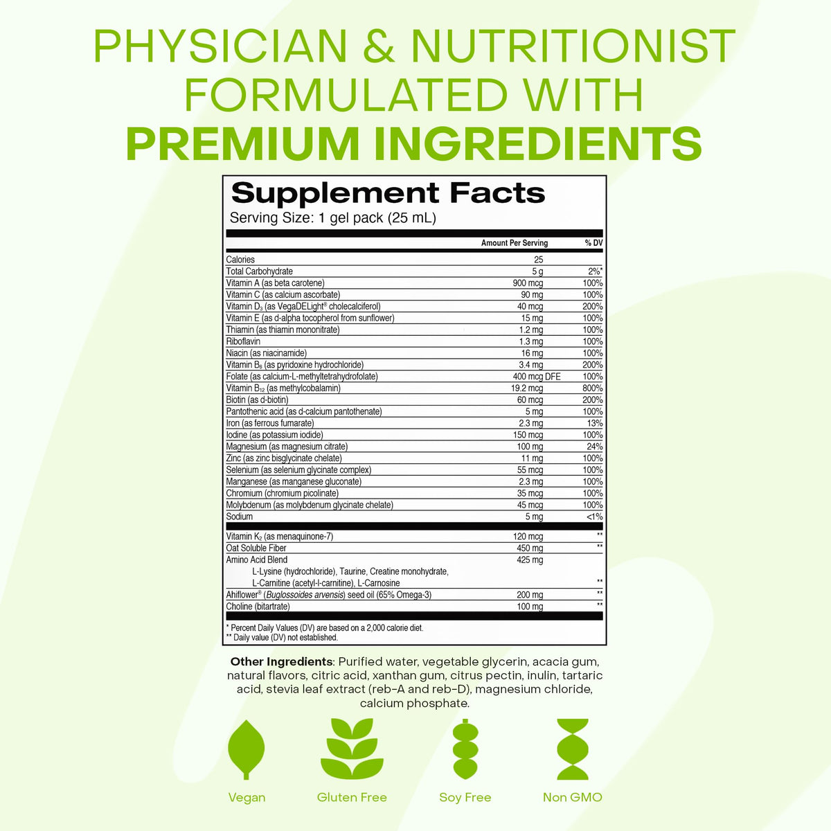 HealthyCell Multivitamines Végétalien avec ingrédients naturels