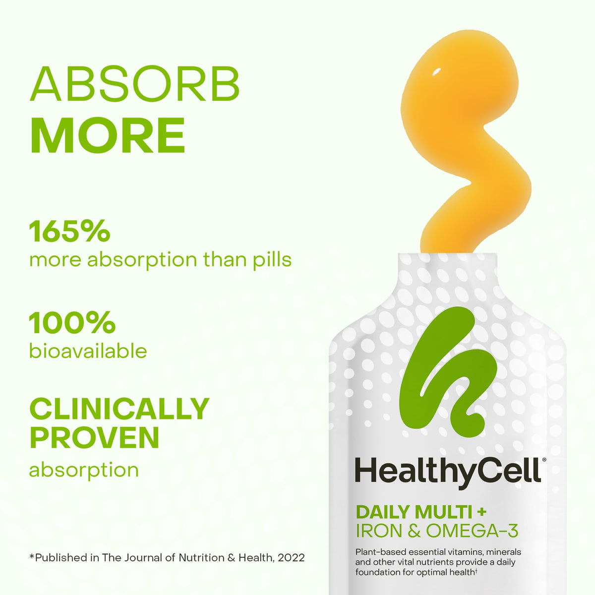 HealthyCell Multivitamines Végétalien goût pêche mangue