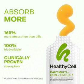 HealthyCell Multivitamines Végétalien goût pêche mangue