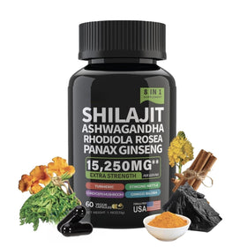 HealthyFinds Shilajit Capsules 60 unités, emballage avant